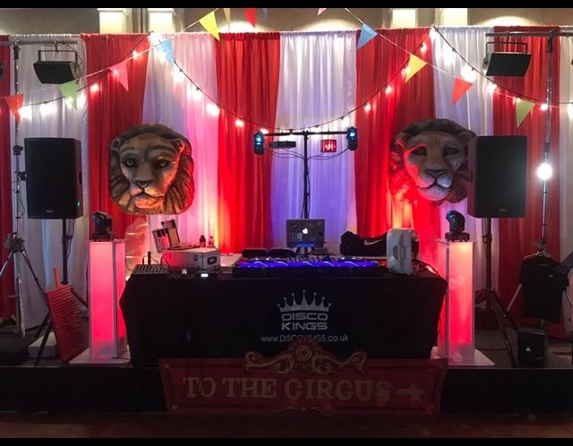 Circus themed party setup